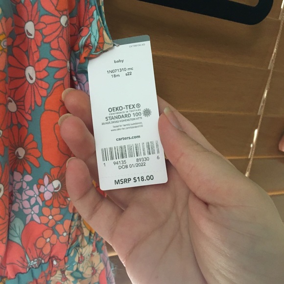 NWT Carter’s floral romper - Picture 2 of 3